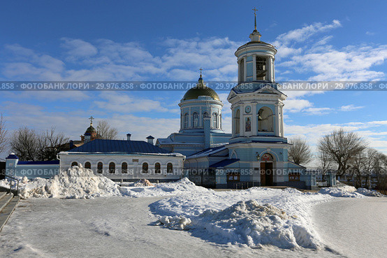 Покровский кафедральный собор зимой. Город Воронеж (2019 год). Стоковое фото, фотограф Алексей Гусев / Фотобанк Лори