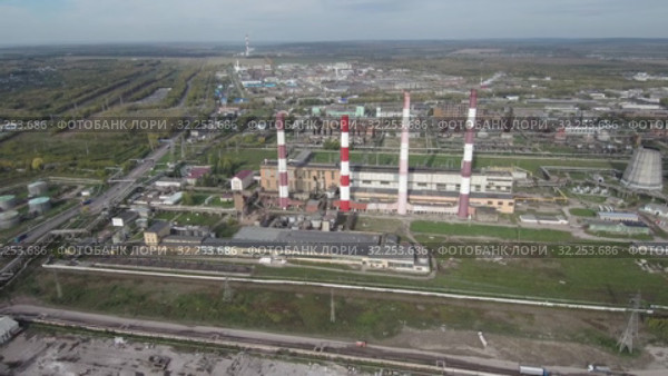 Полёт над заводом по производству сухих строительных смесей HeidelbergCement и Стерлитамакской ТЭЦ. 02 - 3. Flight over the cement plant (HeidelbergCement) and CHP. 02 - 3. (2019 год). Редакционное видео, видеограф Евгений Романов / Фотобанк Лори