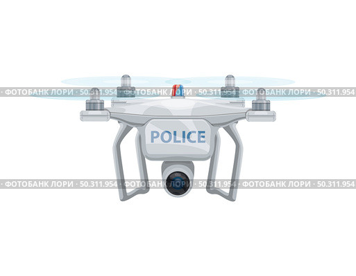 police drone with camera. Стоковая иллюстрация, агентство Ingram Publishing / Фотобанк Лори