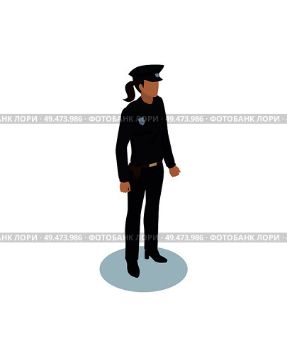 Police officer woman icon. Policewoman wearing special uniform and cap. Lady with beige of police and permission to carry weapon isolated on vector. Police Officer Woman Icon vector Illustration. Стоковая иллюстрация, агентство Ingram Publishing / Фотобанк Лори