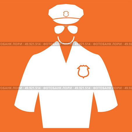 Police white color icon .. Police it is white color icon . Стоковая иллюстрация, агентство Ingram Publishing / Фотобанк Лори