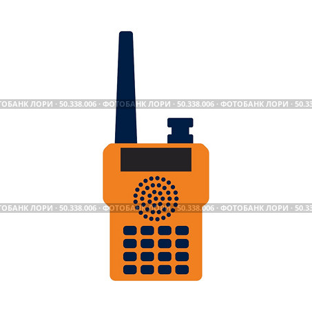 Portable Radio Icon. Flat Color Design. Vector Illustration. Стоковая иллюстрация, агентство Ingram Publishing / Фотобанк Лори