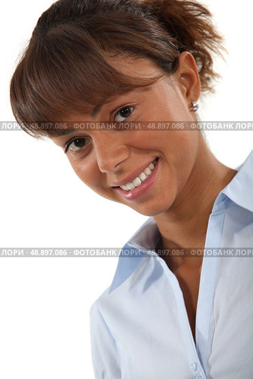 Portrait of a smiling woman. Стоковое фото, агентство Ingram Publishing / Фотобанк Лори