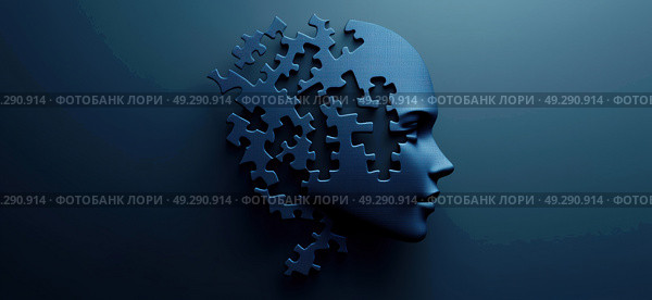 Потерянные фрагменты разума и памяти. Стоковое AI-изображение, AI-художник Александр Жуков / Фотобанк Лори