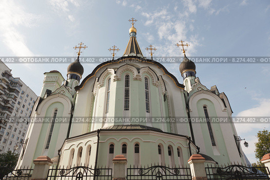 Православная церковь Воскресения Христова в Сокольниках. Москва (2013 год). Стоковое фото, фотограф Ольга Липунова / Фотобанк Лори
