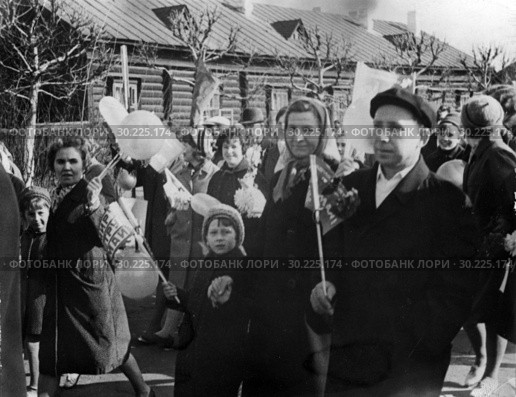 Празднование 1 мая. Редакционное фото, фотограф Retro / Фотобанк Лори