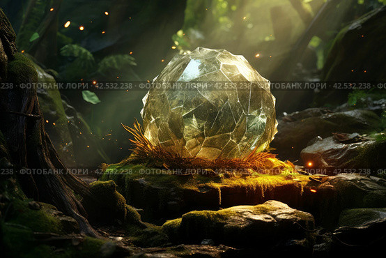 Precious Magic stone ball. Generate Ai. Стоковое AI-изображение, AI-художник Иван Рябоконь / Фотобанк Лори
