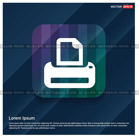 Printer icon. Стоковая иллюстрация, агентство Ingram Publishing / Фотобанк Лори