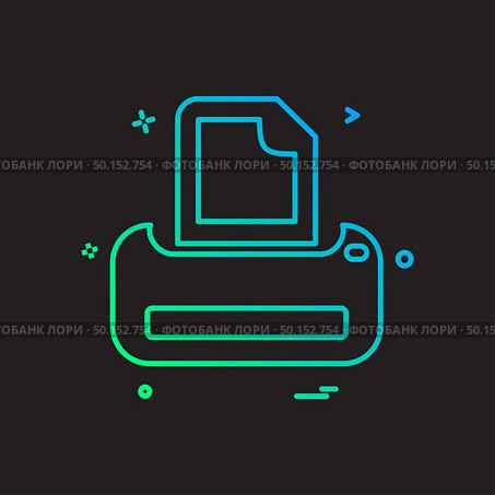 Printer icon design vector. Стоковая иллюстрация, агентство Ingram Publishing / Фотобанк Лори