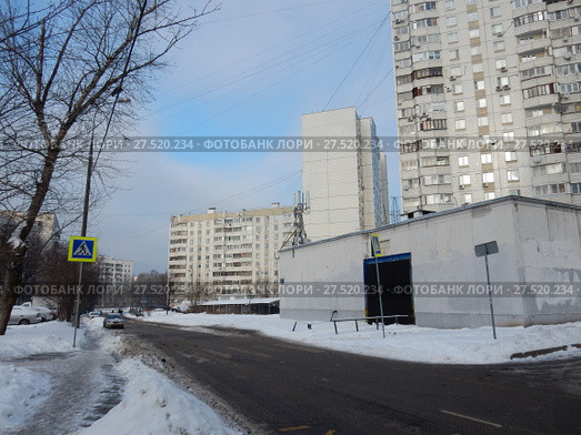 Проектируемый проезд № 2157. Район Метрогородок. Город Москва (2018 год). Стоковое фото, фотограф lana1501 / Фотобанк Лори