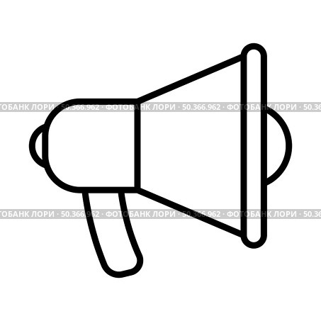 Promotion Megaphone Icon. Bold outline design with editable stroke width. Vector Illustration. Стоковая иллюстрация, агентство Ingram Publishing / Фотобанк Лори
