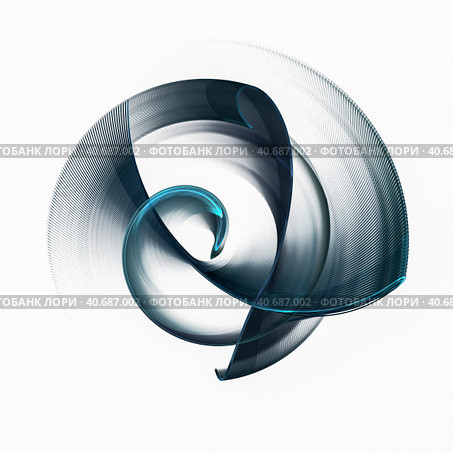 Propeller blades in dynamics. Abstract fractal background. Technical symbol or logo on a white background. 3D rendering. 3D illustration. Стоковая иллюстрация, иллюстратор Бузмакова Светлана / Фотобанк Лори