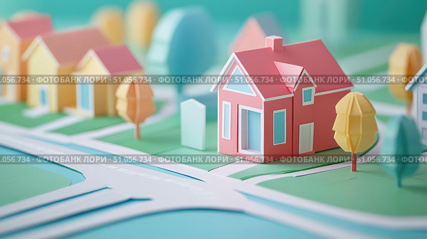 prototype simulation of real estate app interface ai generated. Стоковое AI-изображение, AI-художник Vectorwin / Фотобанк Лори