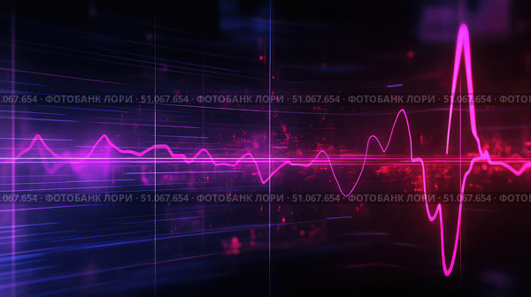 pulse stylized animation of ekg line ai generated. Стоковое AI-изображение, AI-художник Vectorwin / Фотобанк Лори
