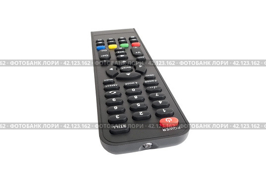 Пульт дистанционного управления телевизором на белом фоне. Remote control unit on a white background. Стоковое фото, фотограф Татьяна Д / Фотобанк Лори