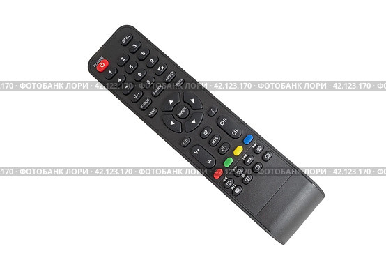 Пульт дистанционного управления телевизором на белом фоне. Remote control unit on a white background. Стоковое фото, фотограф Татьяна Д / Фотобанк Лори