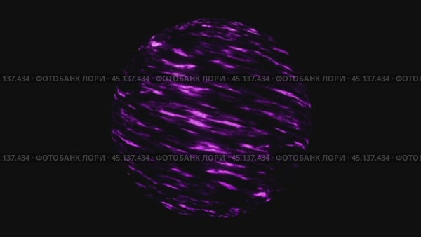 Purple plasma ball glowing and pulsating on black background. Стоковое видео, видеограф Данил Руденко / Фотобанк Лори