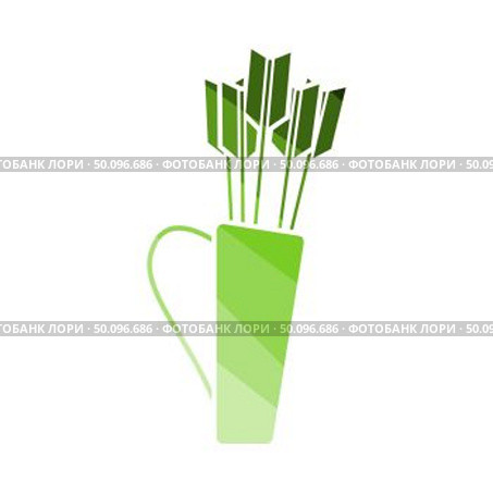 Quiver With Arrows Icon. Flat Color Ladder Design. Vector Illustration. Стоковая иллюстрация, агентство Ingram Publishing / Фотобанк Лори