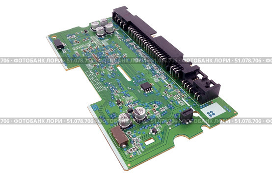Радиодетали на печатной плате прибора. CRadio components on the printed circuit board of the device. Стоковое фото, фотограф Татьяна Д / Фотобанк Лори