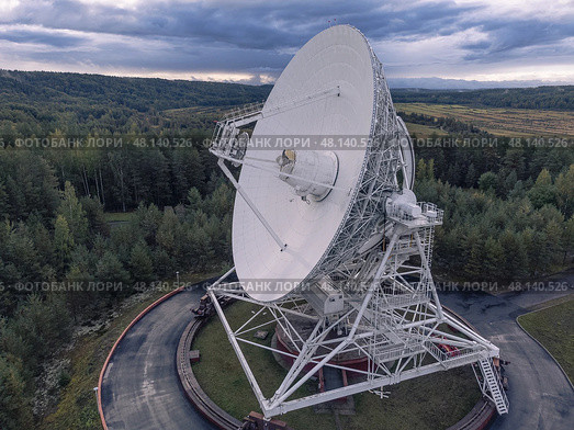 Радиотелескоп. Радиоастрономическая обсерватория. Ленинградская область. Radio telescope. Radio astronomical observatory. Leningrad region. (2021 год). Редакционное фото, фотограф Антон Назаров / Фотобанк Лори