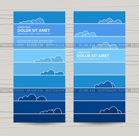 Rainbow colored. Rainbow colored sky with clouds. Vector illustration for background. Стоковая иллюстрация, агентство Ingram Publishing / Фотобанк Лори