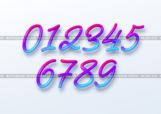 Rainbow Sale lettering numbers in 3d style. Numbers with liquid effect of a color gradient in volumetric style. Isolated numbers on a white background. Vector illustration EPS10. Rainbow Sale lettering numbers in 3d style. Numbers with liquid effect of a color gradient in volumetric style. Isolated numbers on a white background. Vector illustration. Стоковая иллюстрация, агентство Ingram Publishing / Фотобанк Лори