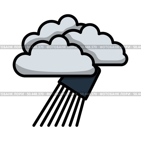 Rainfall Like From Bucket Icon. Editable Bold Outline With Color Fill Design. Vector Illustration. Стоковая иллюстрация, агентство Ingram Publishing / Фотобанк Лори