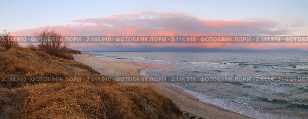 Раннее утро на Балтийском море. Стоковое фото, фотограф Сергей Куров / Фотобанк Лори