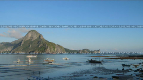 Рассвет. Морской залив возле деревни Эль Нидо. Филлипины (2011 год). Стоковое видео, видеограф Кирилл Трифонов / Фотобанк Лори