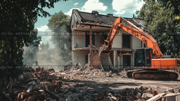 realistic demolition house. Стоковое фото, фотограф Vectorwin / Фотобанк Лори