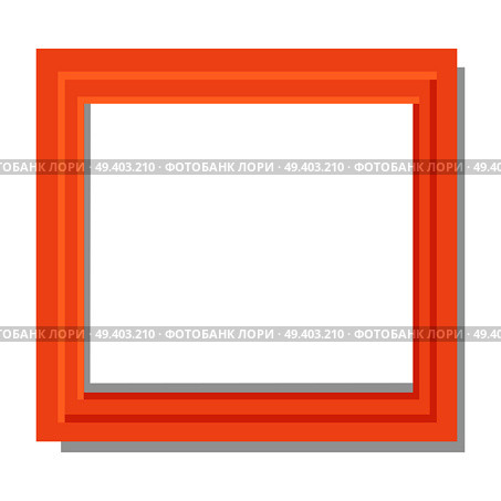 Realistic double orange frame flat and shadow theme. Vector illustration of wooden borders isolated on white background.. Realistic Dual Orange Frame Flat and Shadow Theme. Стоковая иллюстрация, агентство Ingram Publishing / Фотобанк Лори