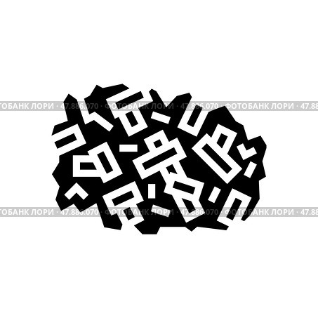 recovered paper glyph icon vector illustration. Стоковая иллюстрация, иллюстратор Vectorwin / Фотобанк Лори