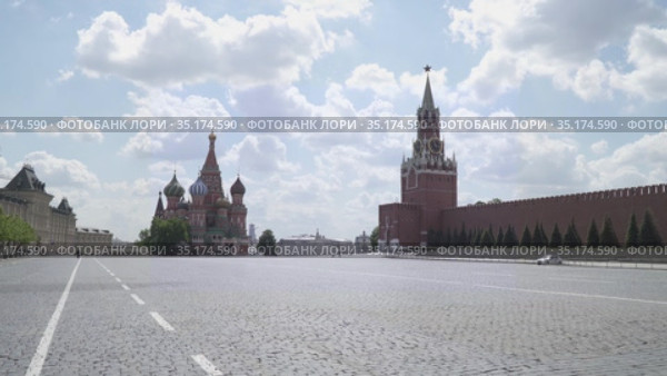 Red Square during quarantine (2020 год). Стоковое видео, видеограф Потийко Сергей / Фотобанк Лори
