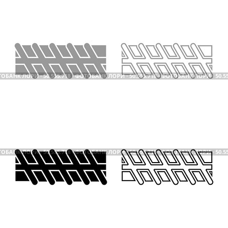 Reinforcement bar rebar ribbed metal rod set icon grey black color vector illustration image simple solid fill outline contour line thin flat style. Reinforcement bar rebar ribbed metal rod set icon grey black color vector illustration image solid fill outline contour line thin flat style. Стоковая иллюстрация, агентство Ingram Publishing / Фотобанк Лори