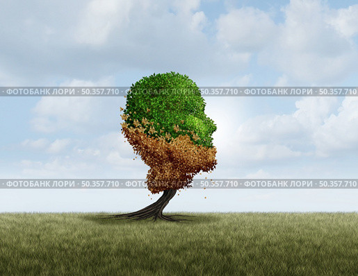 Rejuvenate Concept and rejuvination metaphor or restoring health and renewal of age or reversing the aging process as a an old tree turning into a healthy young green plant with 3D illustration elements. Стоковое фото, агентство Ingram Publishing / Фотобанк Лори