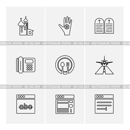 religion; networks; team; science; share; networking; islam; jesus; christan; god; father; prayer; cross; technology; maths; icon; vector; design; flat; collection; style; creative; icons , hindu , geeta , website , ui , . Стоковая иллюстрация, агентство Ingram Publishing / Фотобанк Лори