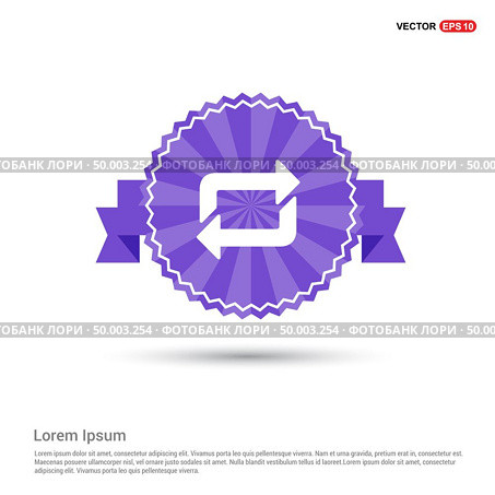 Reload Icon - Purple Ribbon banner. Стоковая иллюстрация, агентство Ingram Publishing / Фотобанк Лори