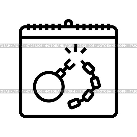 remembrance of slave trade and abolition line icon vector illustration. Стоковая иллюстрация, иллюстратор Vectorwin / Фотобанк Лори