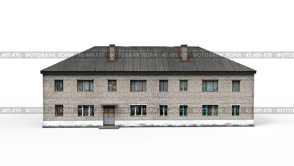 Рендер здания. Стоковая иллюстрация, иллюстратор Денис Логиновский / Фотобанк Лори