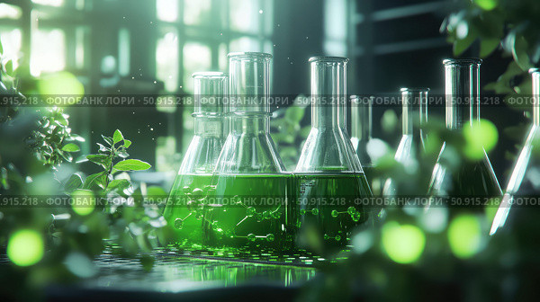 renewable green chemical ai generated. Стоковое AI-изображение, AI-художник Vectorwin / Фотобанк Лори