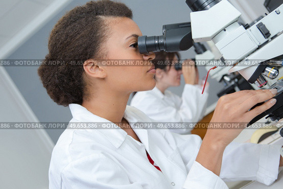 researcher looking through the microscope. Стоковое фото, агентство Ingram Publishing / Фотобанк Лори