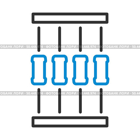Resistor Tape Icon. Editable Bold Outline With Color Fill Design. Vector Illustration. Стоковая иллюстрация, агентство Ingram Publishing / Фотобанк Лори