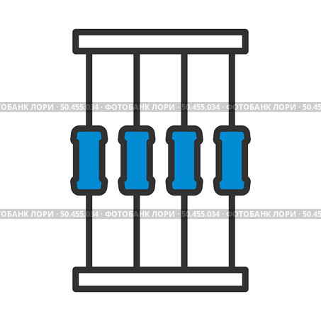 Resistor Tape Icon. Editable Bold Outline With Color Fill Design. Vector Illustration. Стоковая иллюстрация, агентство Ingram Publishing / Фотобанк Лори