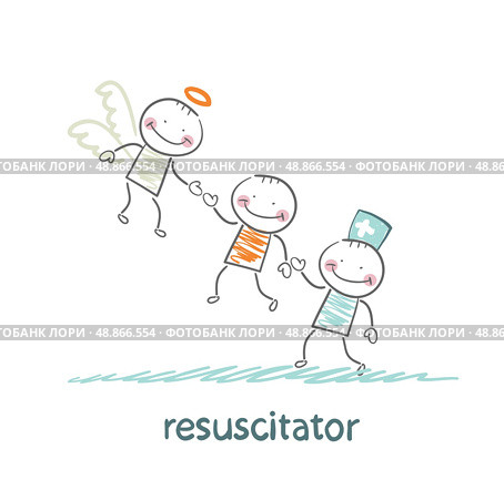 resuscitator keeps patients picking up Angel. Стоковая иллюстрация, агентство Ingram Publishing / Фотобанк Лори