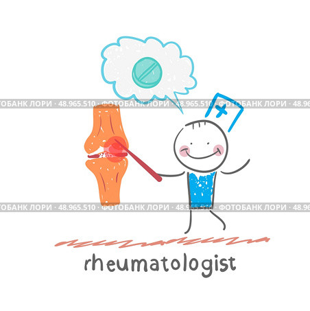 rheumatologist says about the pain in the joints. Стоковая иллюстрация, агентство Ingram Publishing / Фотобанк Лори