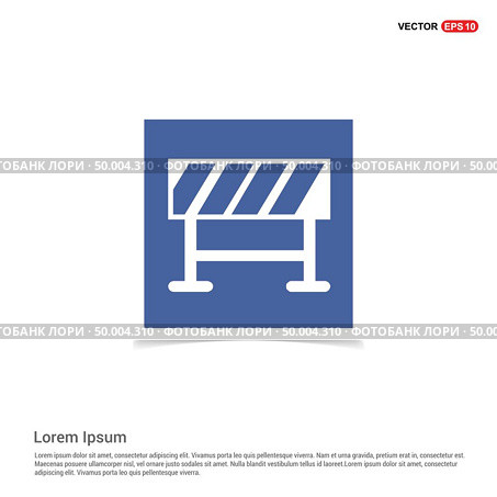 Road Barrier Icon - Blue photo Frame. Стоковая иллюстрация, агентство Ingram Publishing / Фотобанк Лори