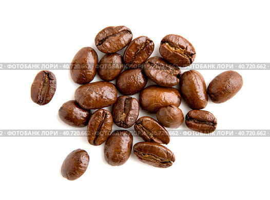 Roasted coffee beans isolated. Стоковое фото, фотограф Roman B. / Фотобанк Лори
