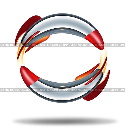 Rocket circle concept with two rockets blasting off going round as a frame in a symbol of exploration and power from a metal missile spacecraft with a combustion flame as a symbol of fast technology. Стоковое фото, агентство Ingram Publishing / Фотобанк Лори