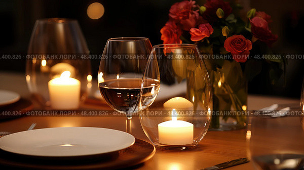 romantic stemless wine glasses ai generated. Стоковое AI-изображение, AI-художник Vectorwin / Фотобанк Лори