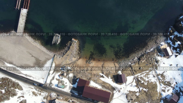 Россия, Мурманская область, Териберка - панорама в ясную погоду (2021 год). Стоковое видео, видеограф Alexey Sudachkov / Фотобанк Лори